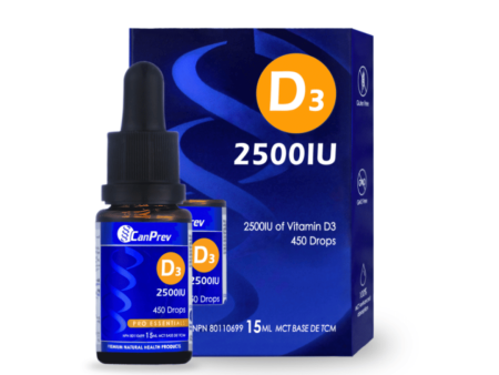 CanPrev Vitamin D3 Liquid 2500IU (15mL) Online Hot Sale