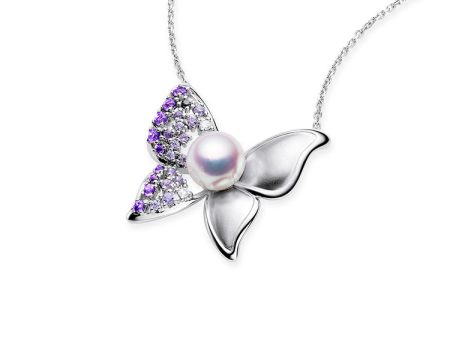 Flowering Butterfly Akoya Pearl Pendant Online Hot Sale