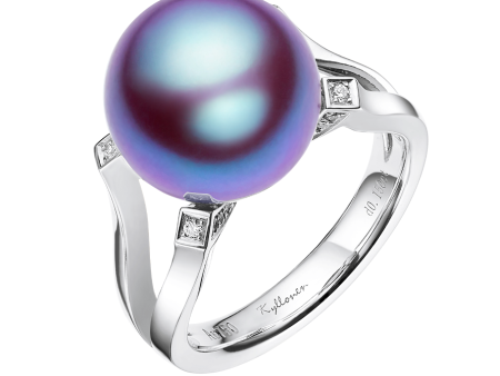 Four Corner Edison Pearl Ring Fashion