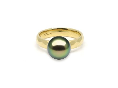 Facet Black Pearl Ring For Cheap