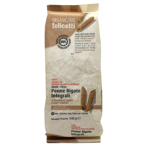 Felicetti Organic Penne Rigate Integrali Kamut (340g) Fashion