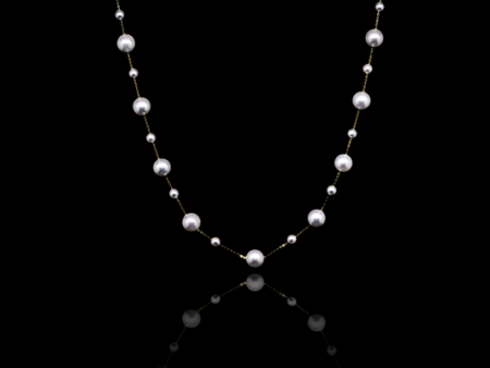 Akoya Double Pearl Necklace For Cheap