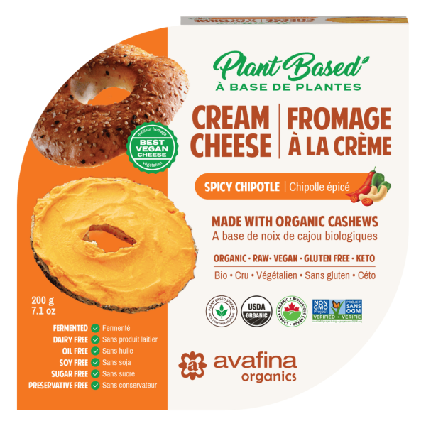 Avafina Organics Vegan Cream Cheese - Spicy Chipotle (200g) on Sale