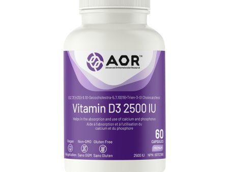 AOR Vitamin D3 2,500IU (60 Caps) Online now