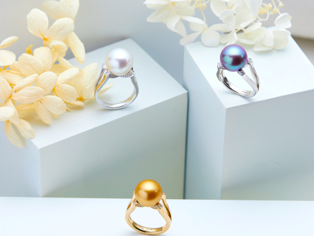 Four Corner South Sea White Pearl Ring For Discount