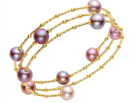 Coil Freshwater Pearl Multicolor  Bracelet Cheap