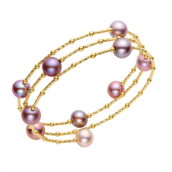 Coil Freshwater Pearl Multicolor  Bracelet Cheap