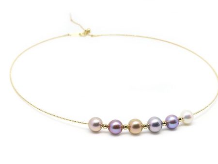 Orbit Metallic Freshwater Gem Pearls Necklace Hot on Sale