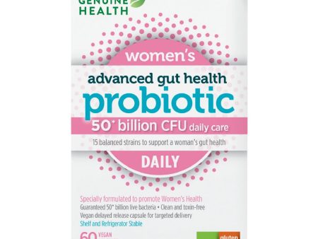 Genuine Health Women s Advanced Gut Health Probiotic (50 Billion CFU) (60 VCaps) Sale