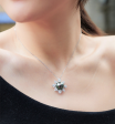 Snowflake Black Pearl Pendant Hot on Sale