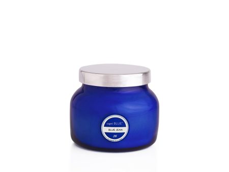 Petite Blue Jar Blue Jean 8 oz candle Sale