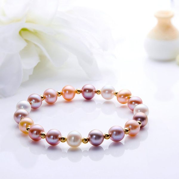 Freshwater Multicolor Pearl Bracelet For Cheap