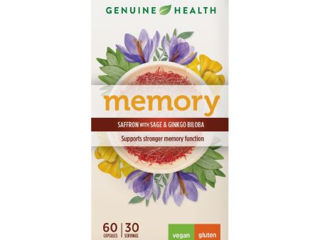 Genuine Health Memory w  Saffron & Ginkgo Biloba (60 Caps) For Discount