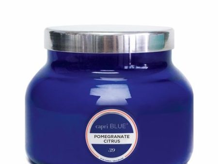 Petite Blue Jar Pomegranate 8 oz candle Online now