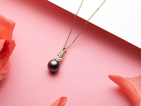 Pipa Knot Black Pearl Pendant Discount