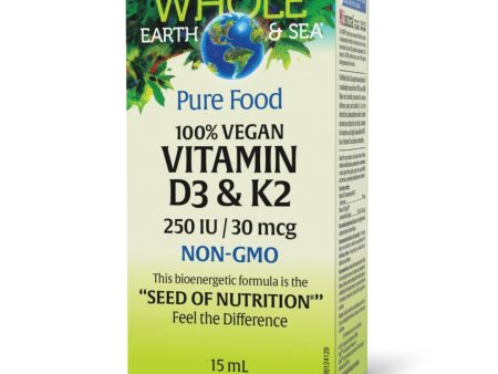 Whole Earth & Sea Vegan Vitamin D3 & K2 (15ml) Hot on Sale