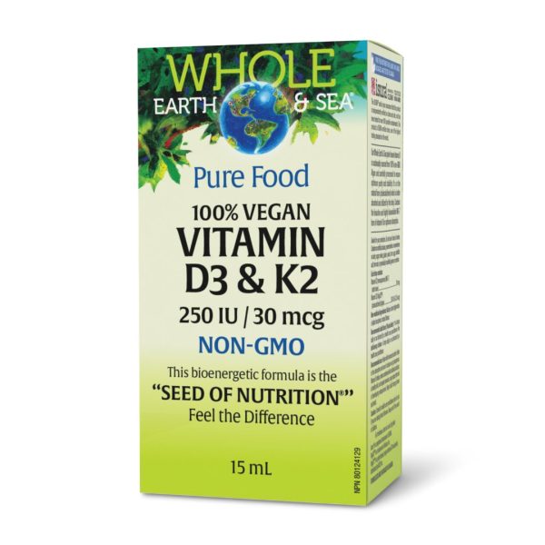 Whole Earth & Sea Vegan Vitamin D3 & K2 (15ml) Hot on Sale