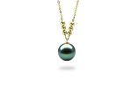 Golden Balls Black Pearl Pendant on Sale