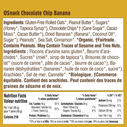 Hornby Organic OSnack - Chocolate Chip Banana (45g) For Discount