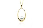 Ellipse Freshwater Pearl Pendant For Sale