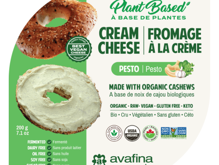 Avafina Organics Vegan Cream Cheese - Pesto (200g) Online now