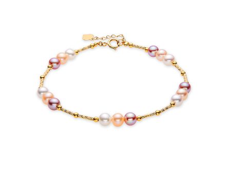 3 Pearl Multicolor Freshwater Pearl Bracelet Online