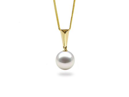 Baguette South Sea White Pearl Pendant Online now