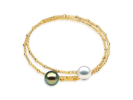 Coil Faceted Sea Pearl Bracelet Online Sale