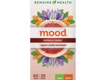 Genuine Health Mood w  Saffron & Turmeric (60 Caps) For Discount