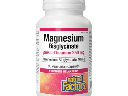 Natural Factors Magnesium Bisglycinate plus L-Theanine 250mg (90 VCaps) Sale