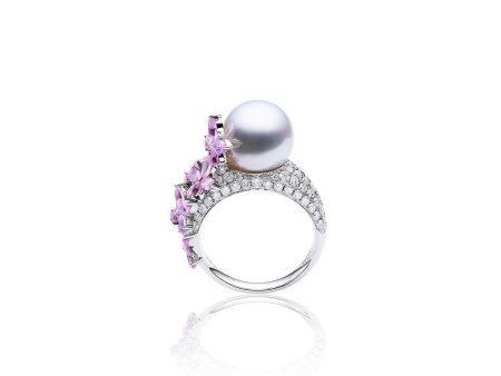 Dancing Butterflies South Sea Pearl Ring Hot on Sale