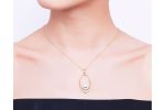 Ellipse Freshwater Pearl Pendant For Sale