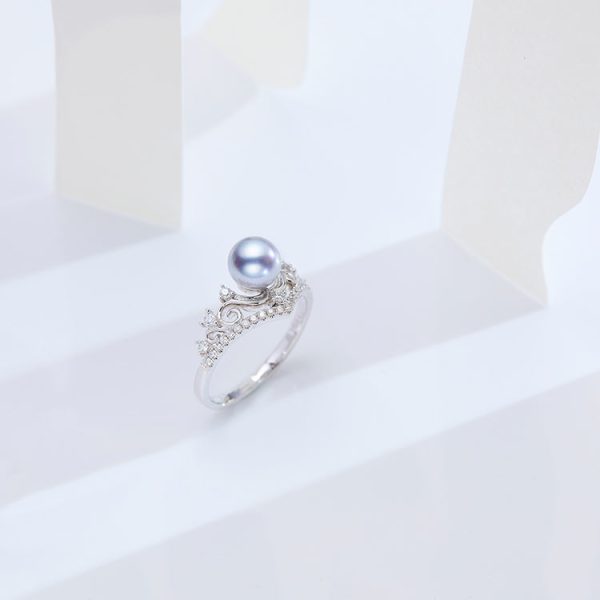 Majesty Tiara Akoya Pearl Ring Online Hot Sale