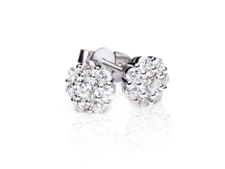 Cluster Diamond Earrings Fashion