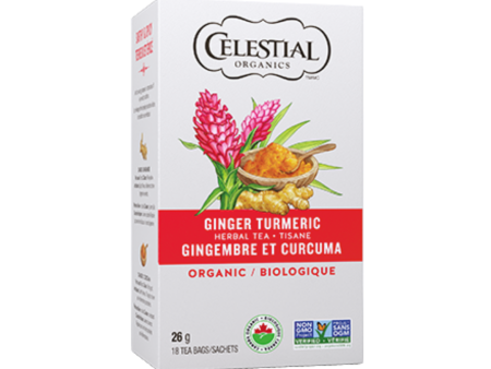 Celestial Organics Ginger Turmeric Tea (18 Bags) Online Hot Sale