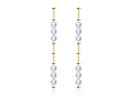 Double Candlestick Freshwater Pearl Earrings Hot on Sale