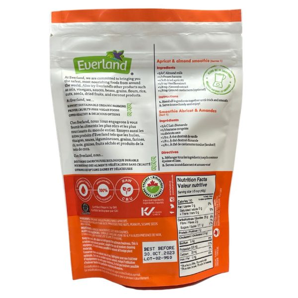 Everland Organic Dried Apricots (227g) Online Sale