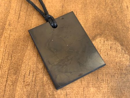 Authentic [C60] Solid Shungite Pendant ~ RECTANGLE For Cheap