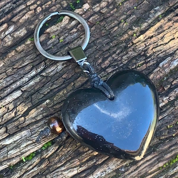 HARMONIC HEART Keyring Bag Charm ~ Orgone Shungite in Resin  ~ #7 Discount