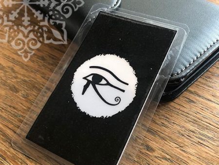 Shungite + CSilver Mobile Phone KiCard ~ EMF Protection ~ EYE OF HORUS Hot on Sale