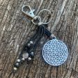 Shungite amplified Keyring Charm ~ FLOWER OF LIFE Supply