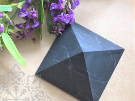 80mm Unpolished Shungite Pyramid [6.5mr 3.5lt] ~ EMF Protection Sale